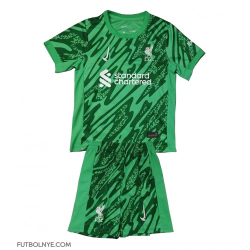 Camiseta Liverpool Portero Visitante Equipación para niños 2024-25 manga corta (+ pantalones cortos)